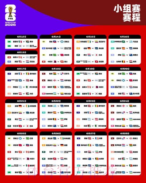 2026世界杯小组赛赛程完整版观看指南官网入口